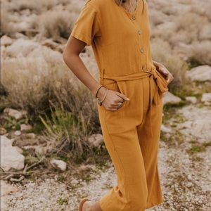 NWT Roolee Yellow Jumpsuit